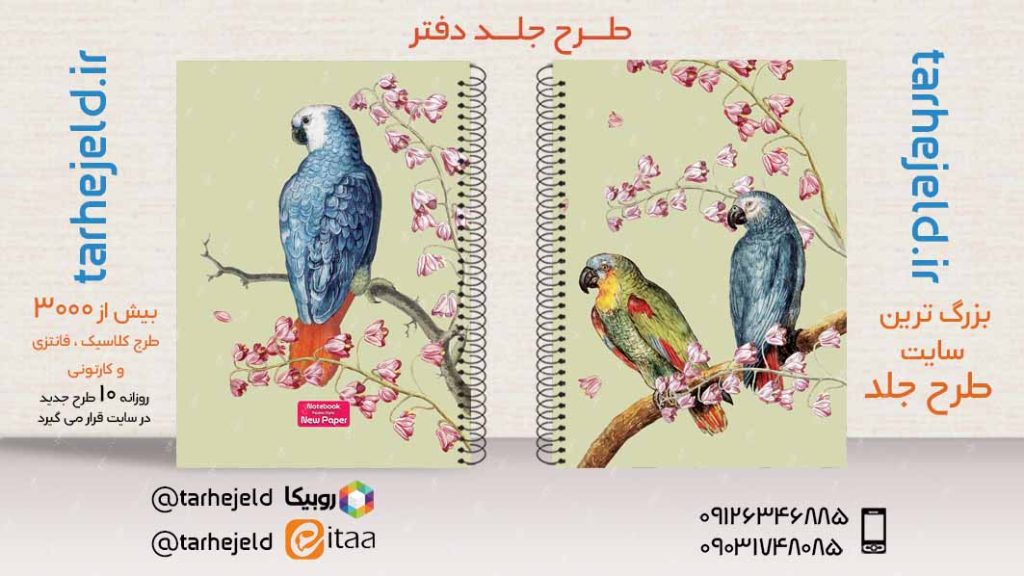 دانلود طرح لایه باز جلد دفتر کلاسیک کد03448