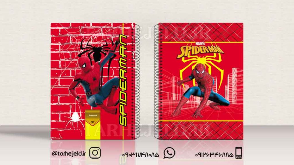 طرح لایه باز جلد دفتر مرد عنکبوتی کد01100