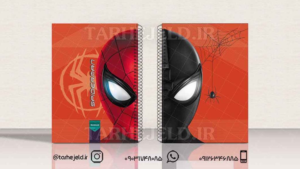 طرح لایه باز جلد دفتر مرد عنکبوتی کد01355