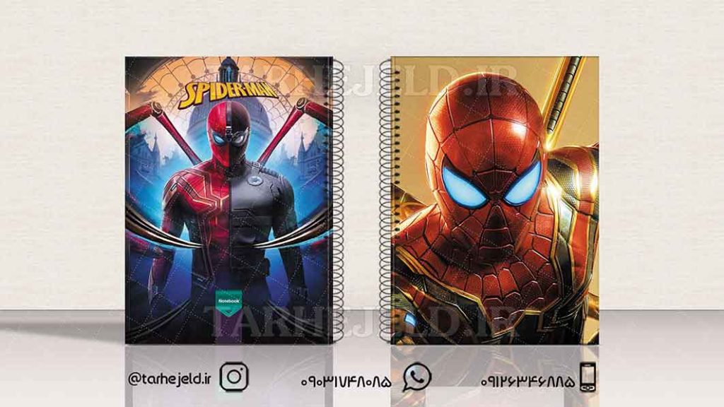 طرح لایه باز جلد دفتر مرد عنکبوتی کد01356