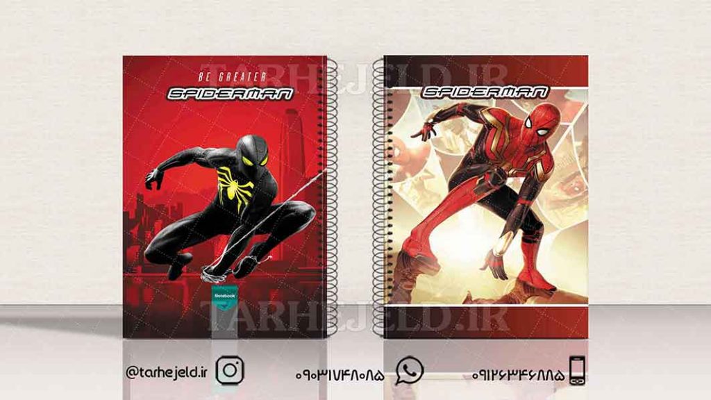 طرح لایه باز جلد دفتر مرد عنکبوتی کد01359