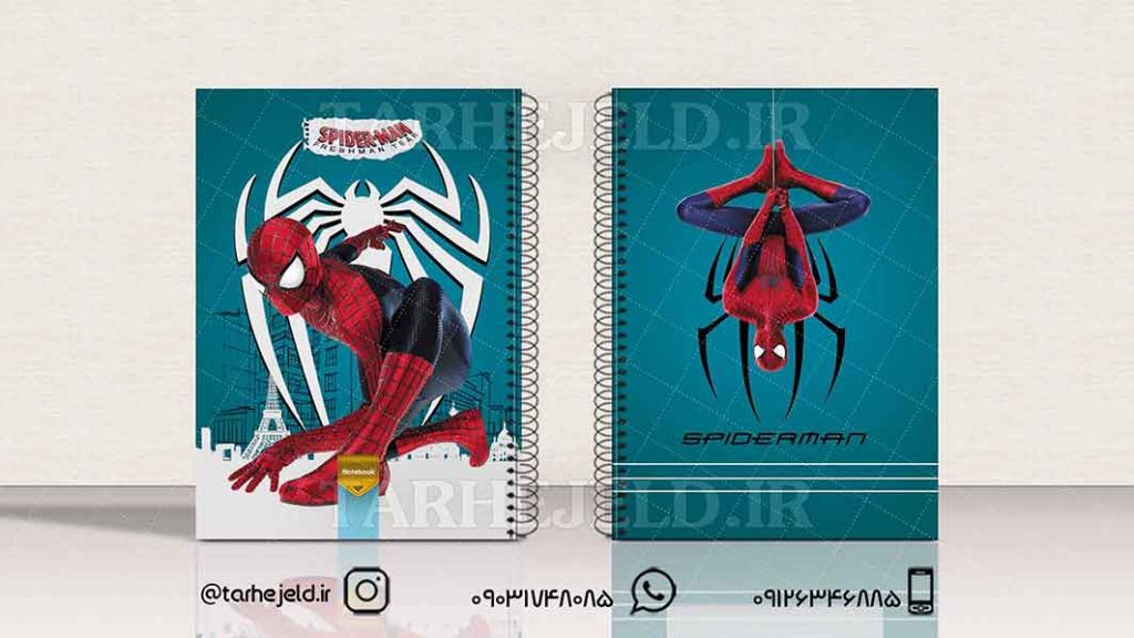 طرح لایه باز جلد دفتر مرد عنکبوتی کد01367