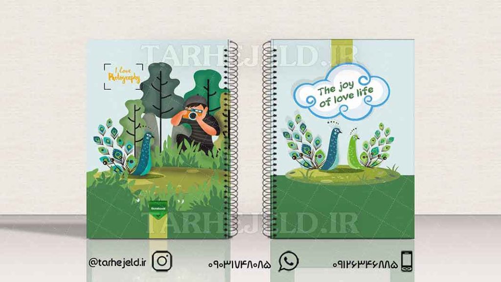 دانلود طرح لایه باز جلد دفتر کلاسیک کد01402