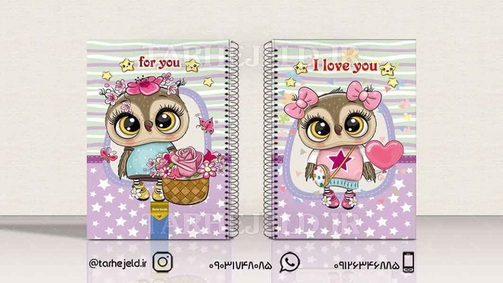 دانلود طرح لایه باز جلد دفتر فانتزی کد01442