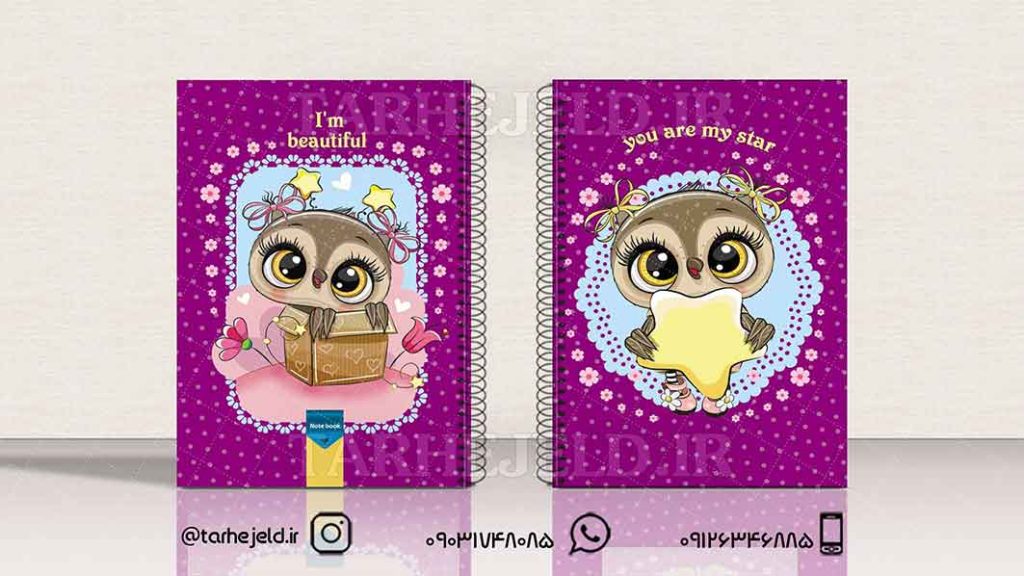 دانلود طرح لایه باز جلد دفتر فانتزی کد01444