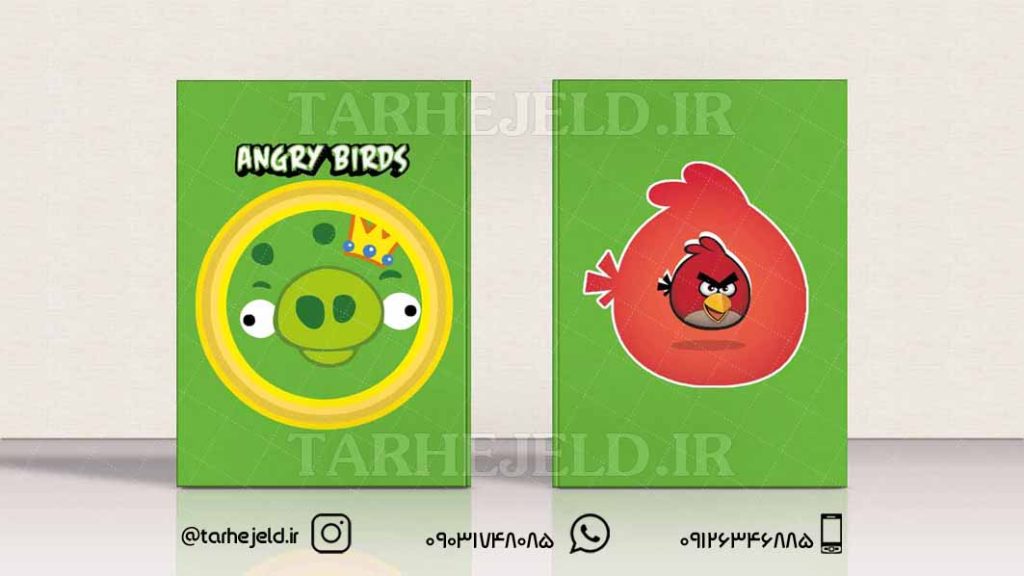 طرح لایه باز جلد دفتر پرندگان خشمگین کد0155