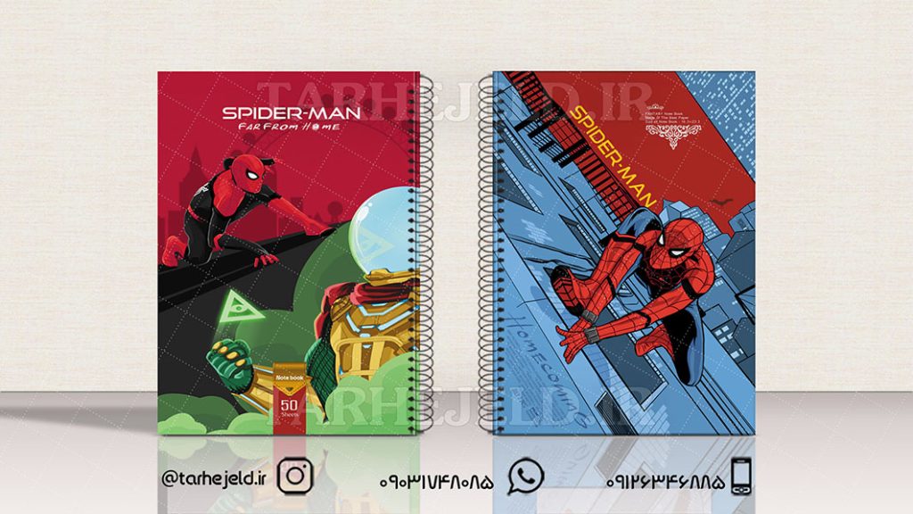 طرح لایه باز جلد دفتر مرد عنکبوتی کد01597