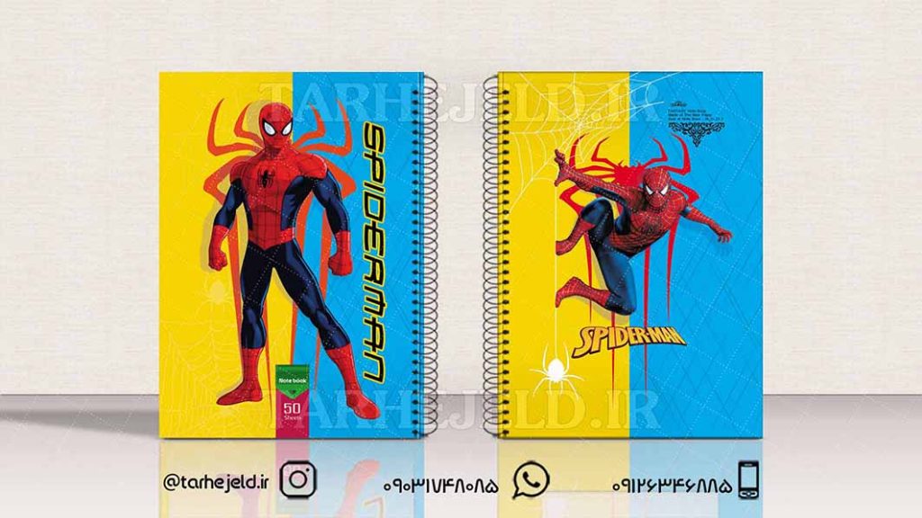طرح لایه باز جلد دفتر مرد عنکبوتی کد01601