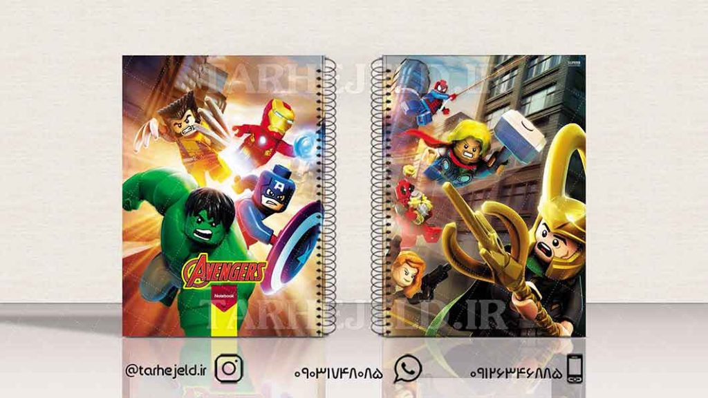 دانلود طرح لایه باز جلد دفتر انتقام جویان کد01801