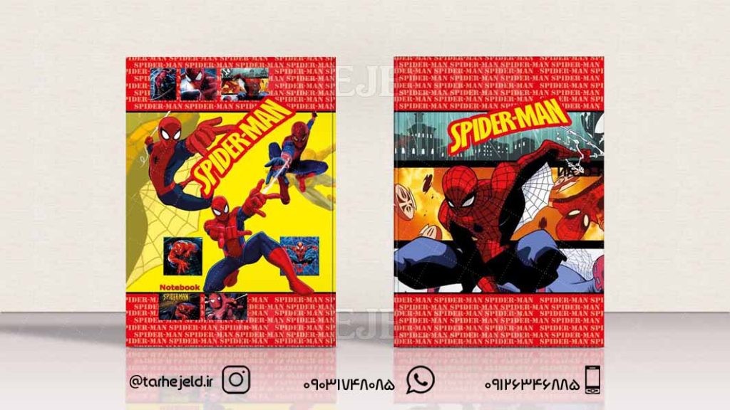 طرح لایه باز جلد دفتر مرد عنکبوتی کد0207