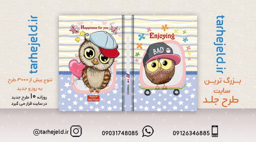 طرح لایه باز جلد کلاسور فانتزی کد02117