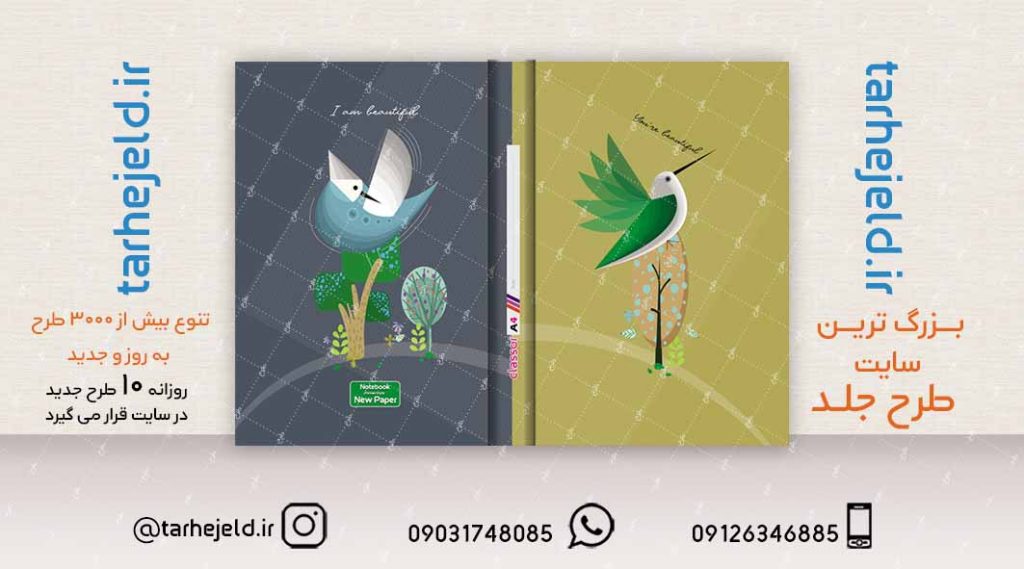 طرح لایه باز جلد کلاسور کلاسیک کد02140