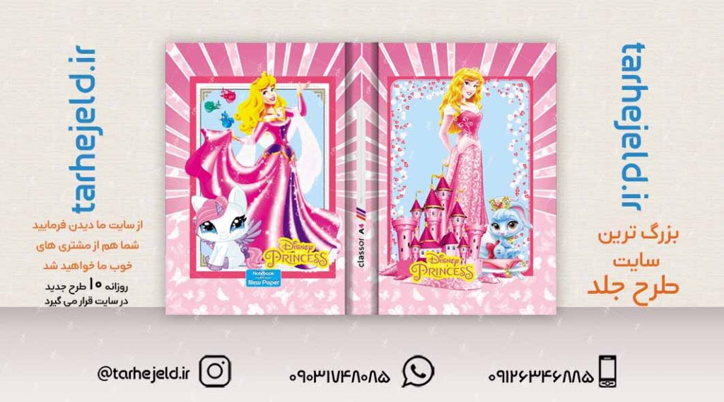 طرح لایه باز جلد کلاسور سیندرلا کد02304