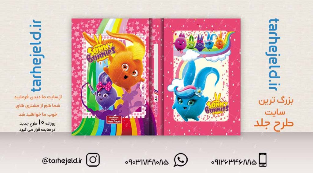 طرح لایه باز جلد کلاسور سانی بانی کد02310