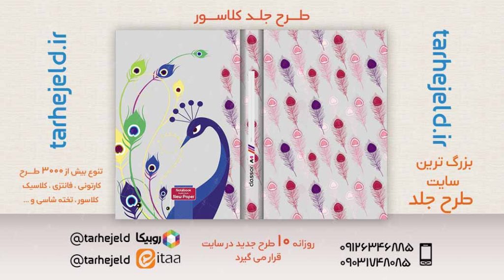 طرح لایه باز جلد کلاسور کلاسیک کد02442