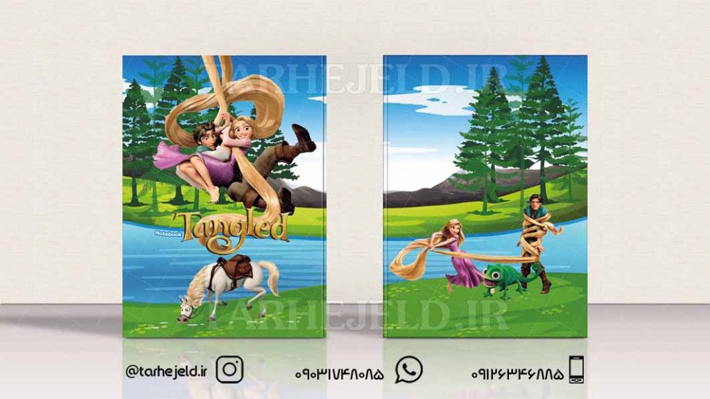 دانلود طرح لایه باز جلد دفتر گیسو کمند کد0308