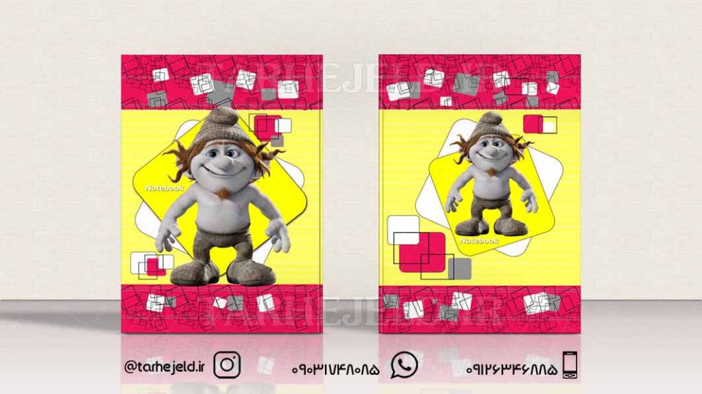 طرح لایه باز جلد دفتر ترول ها کد053