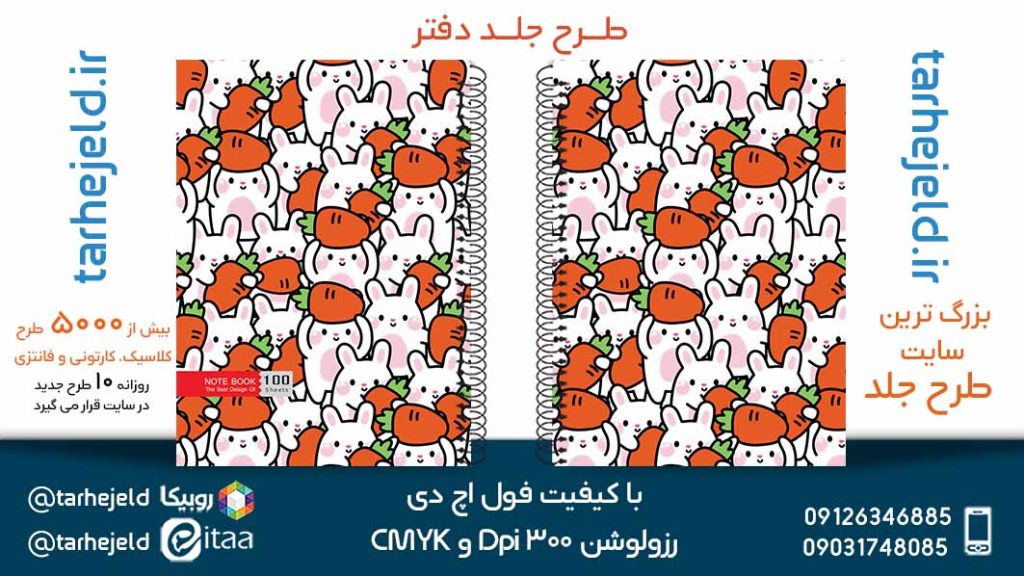 دانلود طرح لایه باز جلد دفتر کلاسیک کد05358