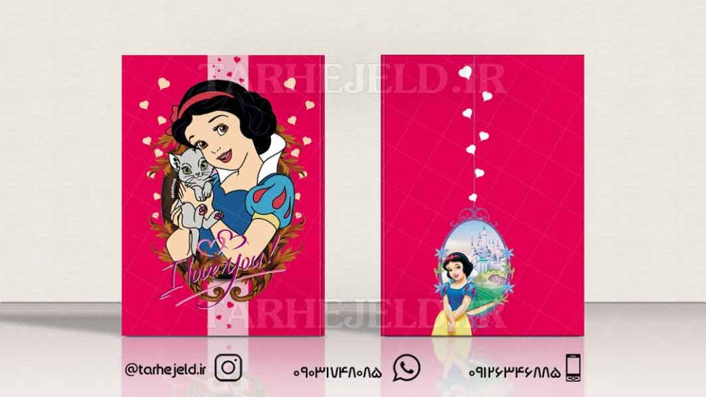 دانلود طرح لایه باز جلد دفتر سفید برفی کد0543