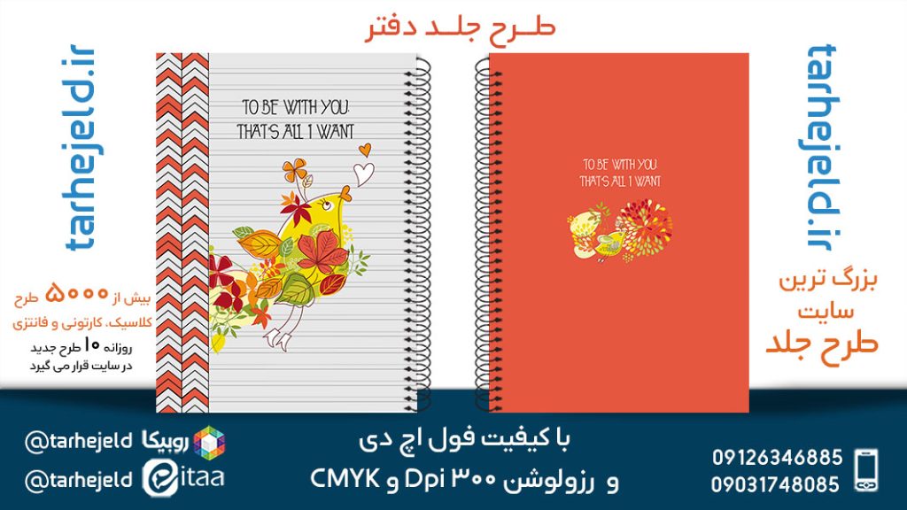 دانلود طرح لایه باز جلد دفتر فانتزی کد05607