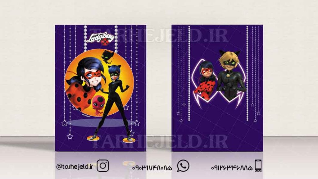 دانلود طرح لایه باز جلد دفتر دختر کفشدوزکی کد0571