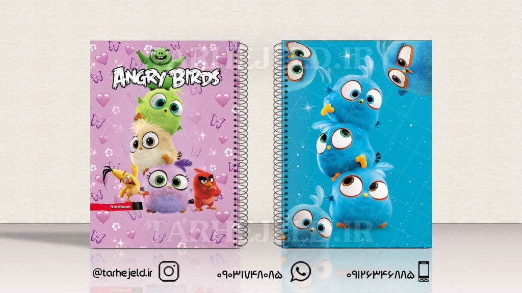 طرح لایه باز جلد دفتر پرندگان خشمگین کد0839