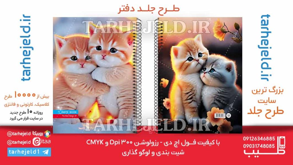 دانلود طرح لایه باز جلد دفتر کلاسیک کد06241