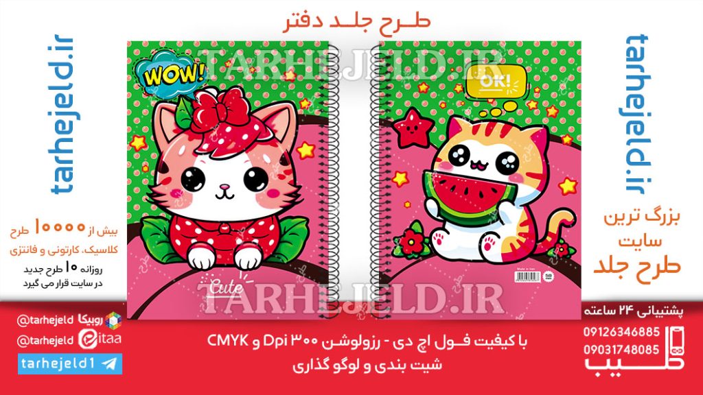 دانلود طرح لایه باز جلد دفتر فانتزی کد06324