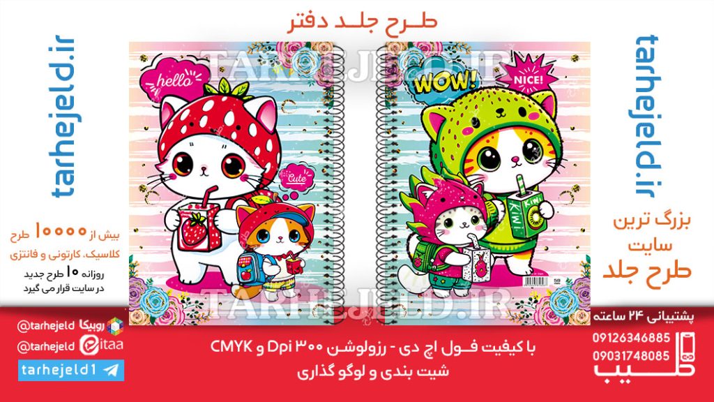 دانلود طرح لایه باز جلد دفتر فانتزی کد06325