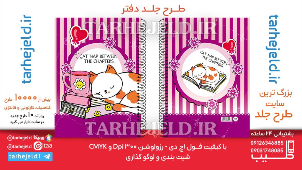 دانلود طرح لایه باز جلد دفتر کلاسیک کد06326