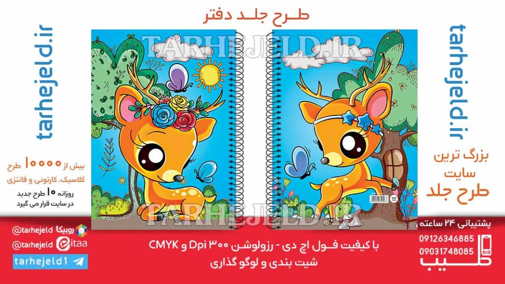 دانلود طرح لایه باز جلد دفتر فانتزی کد06462