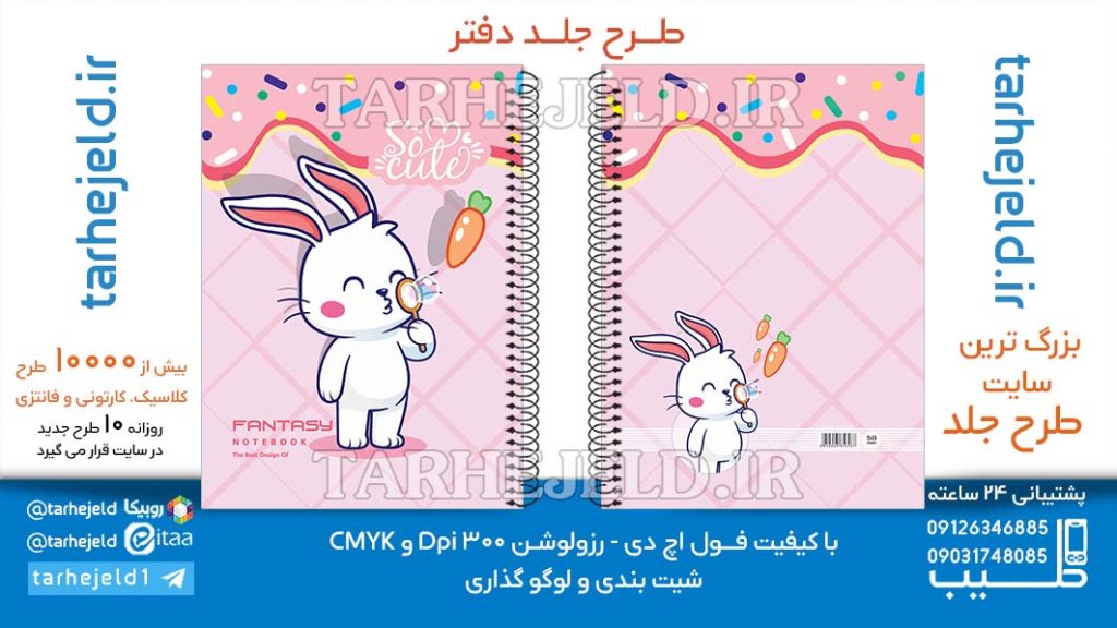 دانلود طرح لایه باز جلد دفتر فانتزی کد06636