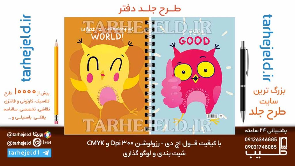 دانلود طرح لایه باز جلد دفتر فانتزی کد06839