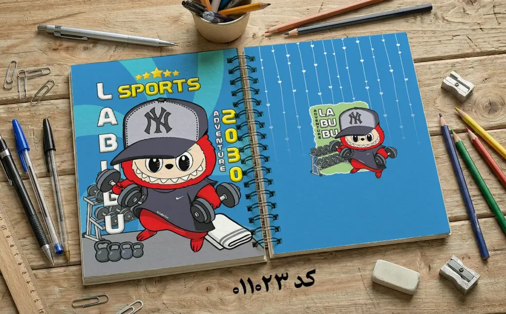 دانلود طرح لایه باز جلد دفتر مشق لبوبو کد 011023