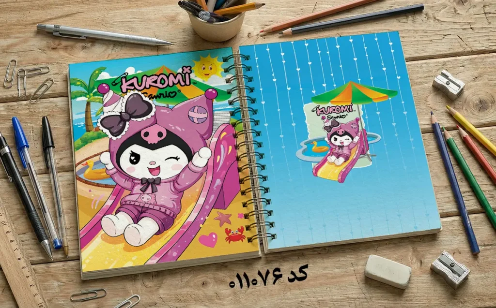 دانلود طرح لایه باز جلد دفتر مشق کرومی کد 011076