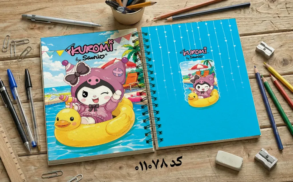 دانلود طرح لایه باز جلد دفتر مشق کرومی کد 011078