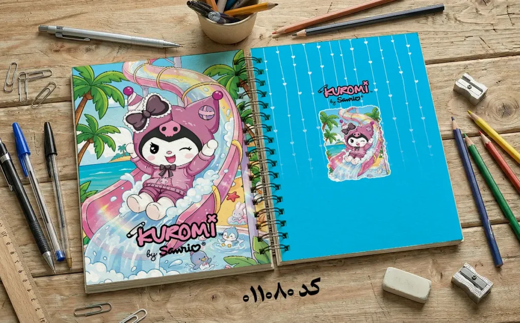 دانلود طرح لایه باز جلد دفتر مشق کرومی کد 011080