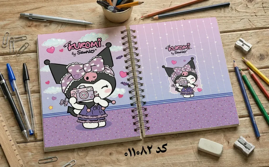 دانلود طرح لایه باز جلد دفتر مشق کرومی کد 011082