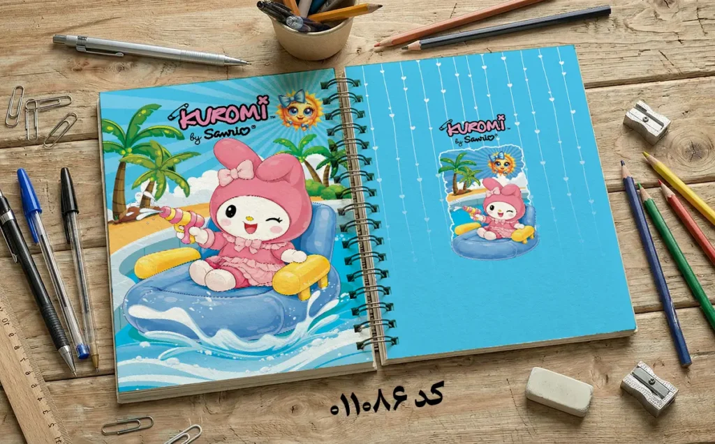 دانلود طرح لایه باز جلد دفتر مشق ملودی کد 011086