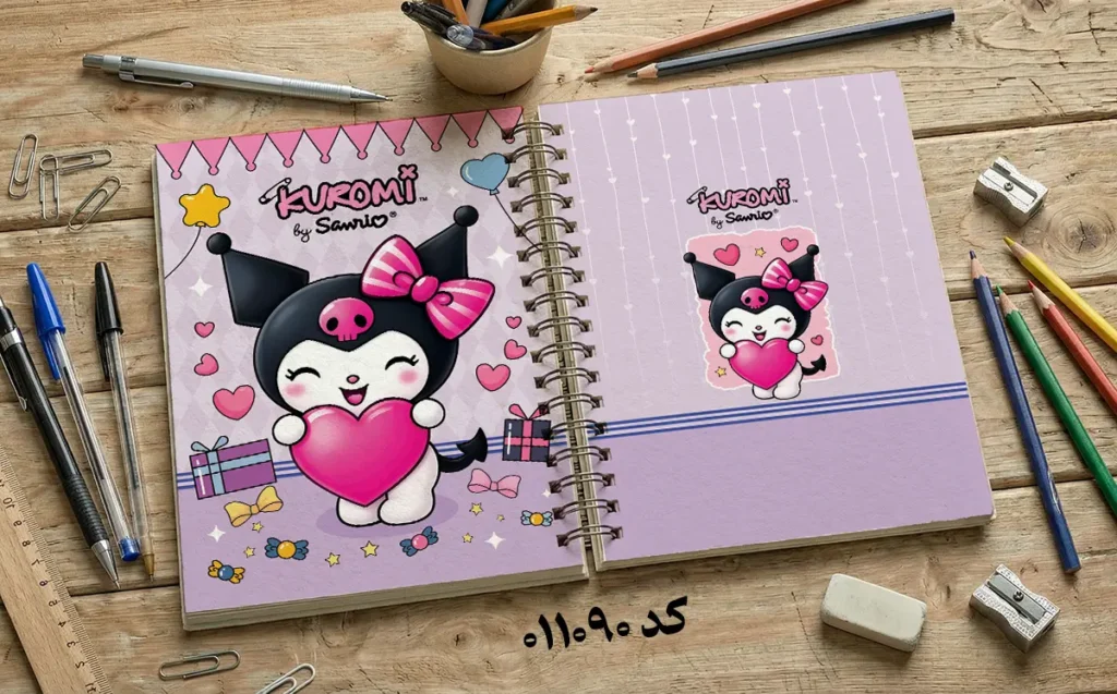 دانلود طرح لایه باز جلد دفتر مشق کرومی کد 011090