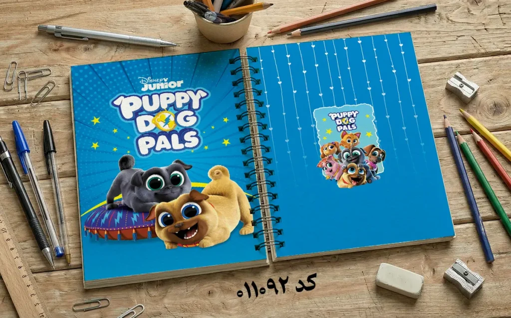 طرح لایه باز جلد دفتر مشق هاپو های ماجراجو کد 011092