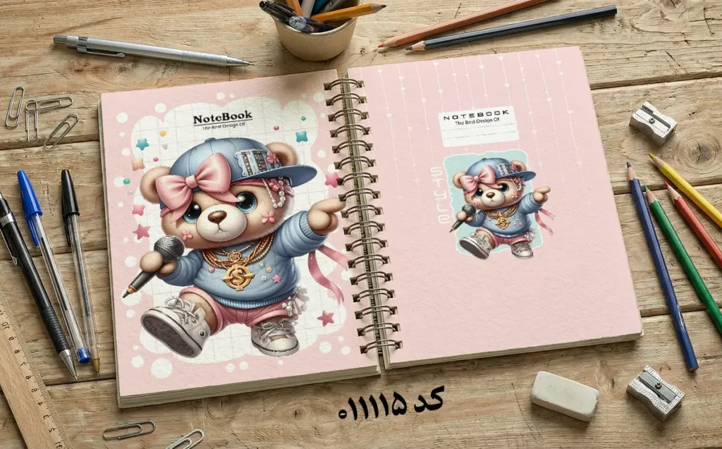 دانلود طرح لایه باز جلد دفتر مشق فانتزی کد 011115