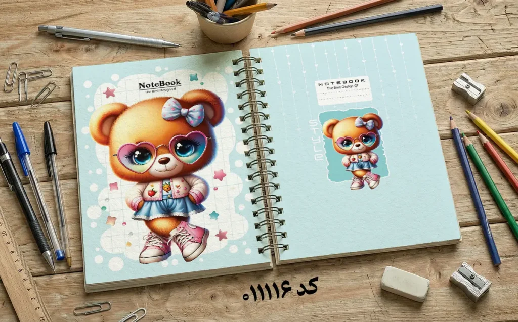 دانلود طرح لایه باز جلد دفتر مشق فانتزی کد 011116