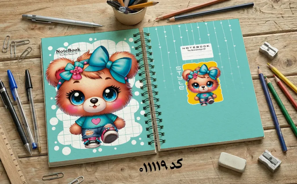 دانلود طرح لایه باز جلد دفتر مشق فانتزی کد 011119