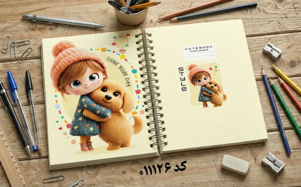 دانلود طرح لایه باز جلد دفتر مشق فانتزی کد 011126