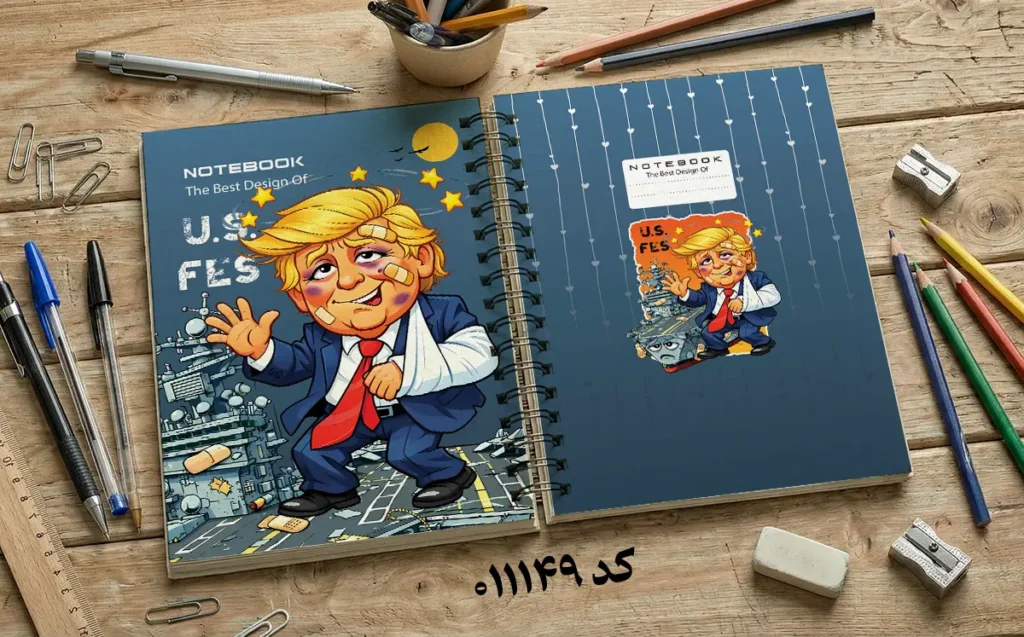 دانلود طرح لایه باز جلد دفتر مشق کلاسیک 011149