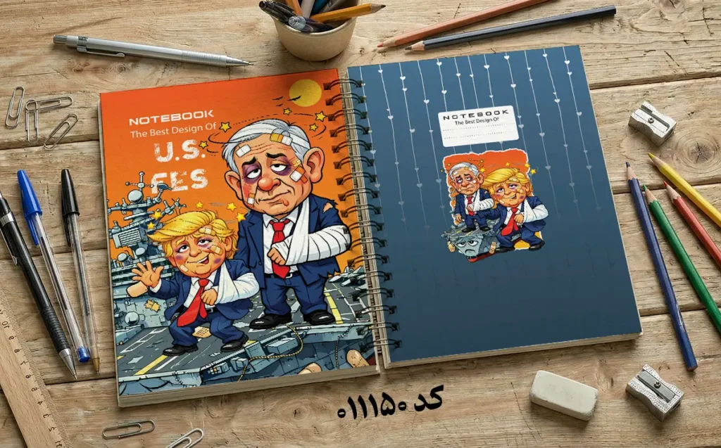 دانلود طرح لایه باز جلد دفتر مشق کلاسیک 011150