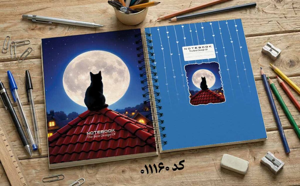 دانلود طرح لایه باز جلد دفتر مشق کلاسیک 011160