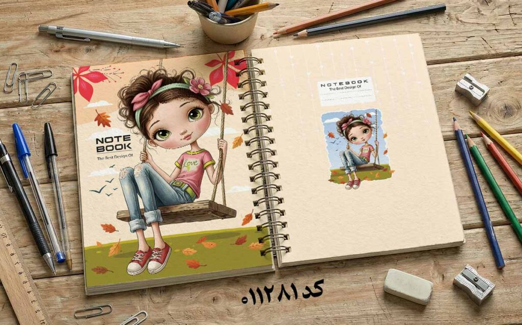 دانلود طرح لایه باز جلد دفتر مشق فانتزی کد 011281