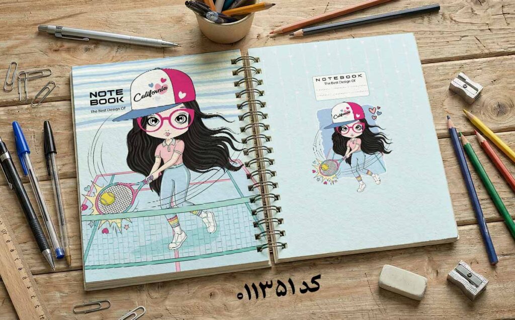 دانلود طرح لایه باز جلد دفتر مشق فانتزی کد011351